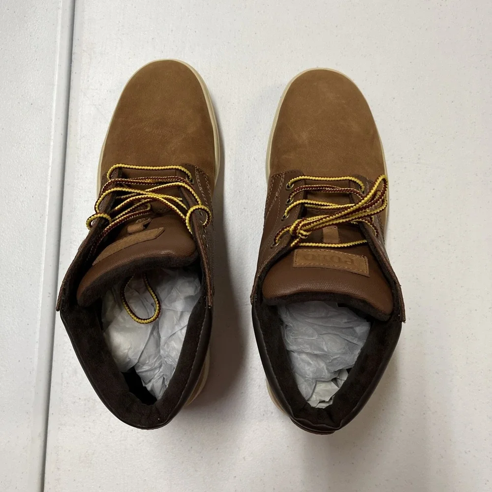 Polo Ralph Lauren Sneaker Boot Brown Leather Chukka Lace Up Size 8.5 Preppy‎